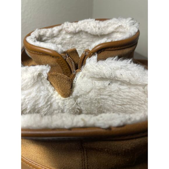 Koolaburra Ugg Chestnut Suede Leather Tynlee Zip Low Bootie Womens 11 Mens 9.5 - Picture 12 of 16